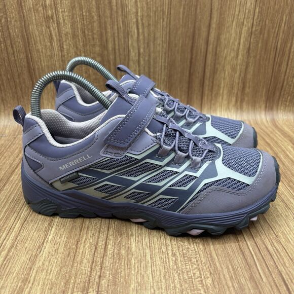 Merrell Moab FST Low A/C Waterproof Cadet Purple Ash Girls Size 6 Or Women’s 6.5 - Picture 1 of 10